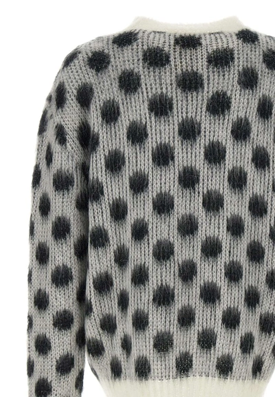 Shop Marni Sweater In White - Black