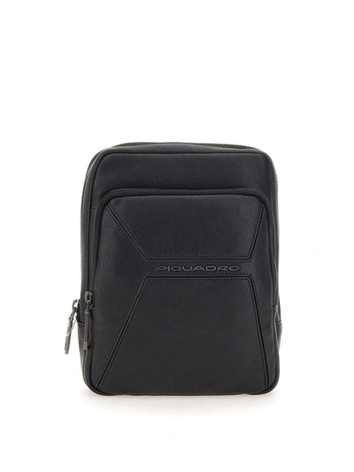 Shop Piquadro "pocket Crossbody Bag For Ipad®mini" Shoulder Bag In Black