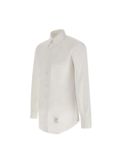 Shop Thom Browne "classic L/s Bd Pc Shirt" Cotton Shirt In White