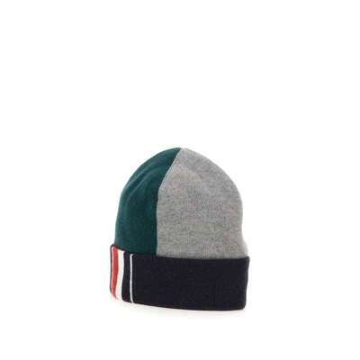 Shop Thom Browne "fun Mix Jersey Stitch" Wool Hat In Green