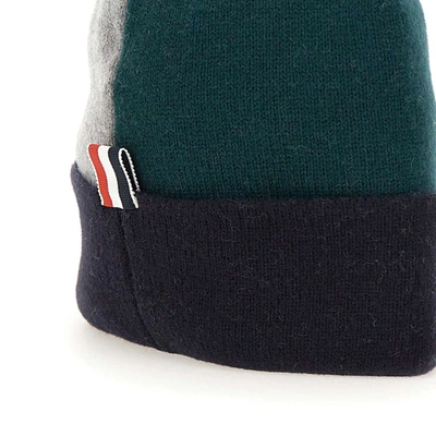 Shop Thom Browne "fun Mix Jersey Stitch" Wool Hat In Green