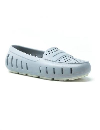 Shop Floafers Women's Posh Driver Water Shoe In Harbor Mist Gray/coconut In White