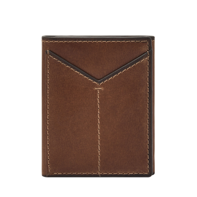 Shop Fossil Men's Jayden Leather Trifold In Brown