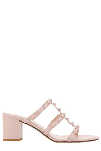 Shop Valentino Garavani Rockstud Open Toe Sandals In Pink