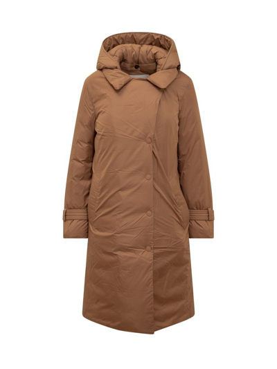 Shop Woolrich Ellis Padded Belted Trench Coat In Brown