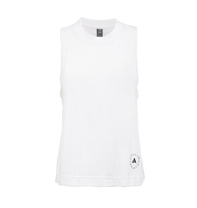 Shop Adidas By Stella Mccartney Truepace Logo Printed Tank Top In White