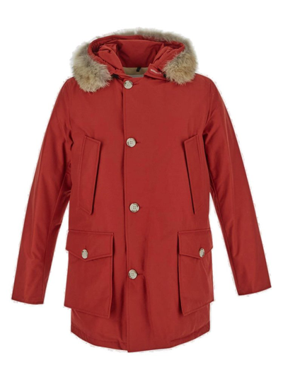 Shop Woolrich Arctic Hooded Parka In Red