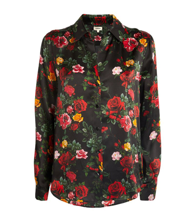 Shop L Agence Silk Floral Tyler Shirt In Multi