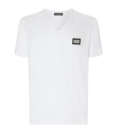 Shop Dolce & Gabbana Essentials V-neck T-shirt In Multi