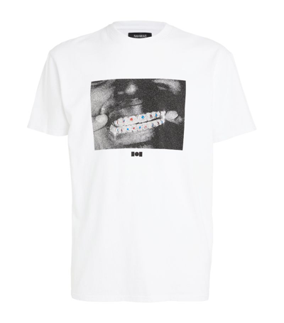 Shop Nahmias X Kodak Black Cotton Graphic T-shirt In White