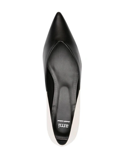 Ami Alexandre Mattiussi Pointed Toe Flat Shoes Black For Women In 001