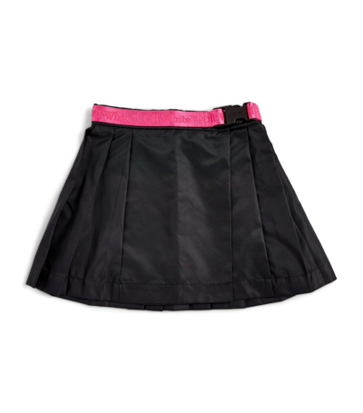 Shop Off-white Nylon Bookish Logo-detail Skirt (4-12+ Years) In Black