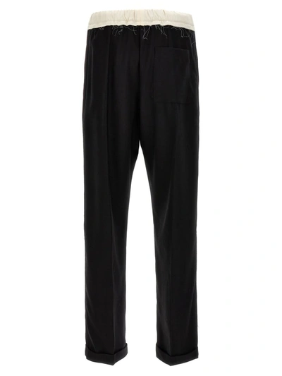 Shop Wales Bonner 'seine' Pants In White/black