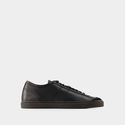 Shop Lemaire Linoleum Basic Sneakers -  - Leather - Black
