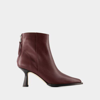 Shop Aeyde Kala Ankle Boots -  - Leather - Red