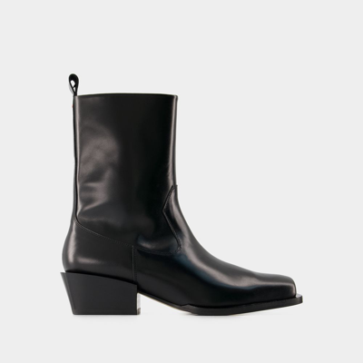 Shop Aeyde Bill Ankle Boots -  - Leather - Black
