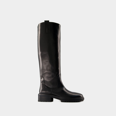 Shop Aeyde Henry Boots -  - Leather - Black
