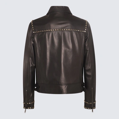 Shop Valentino Black Leather Jacket