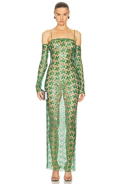 Shop The New Arrivals By Ilkyaz Ozel Moss Dress In Jade Imperial