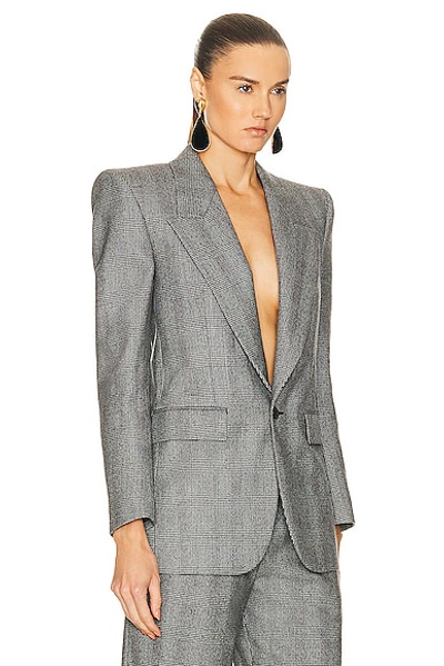 Saint Laurent Tailored Blazer In Noir Craie