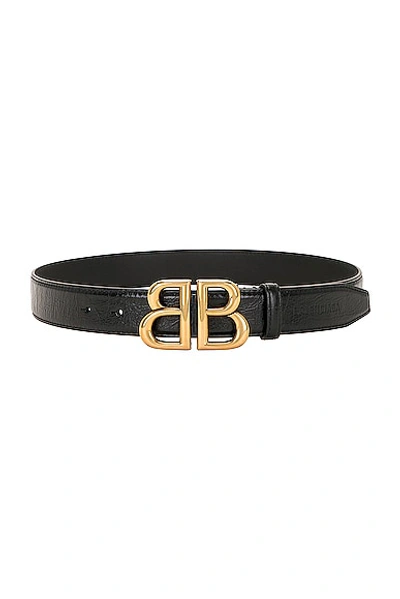 Shop Balenciaga Monaco 30 Belt In Black