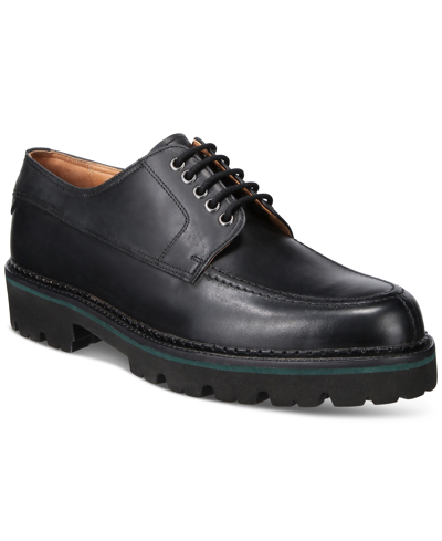 Shop Ted Baker Men's Waxy Leather Lug Sole Derby Shoes In Black