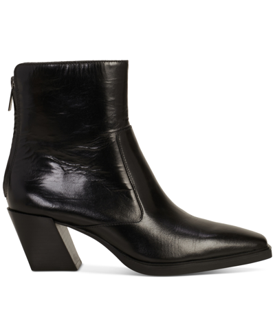 Shop Vince Camuto Women's Viltana Western Booties In Black Leather