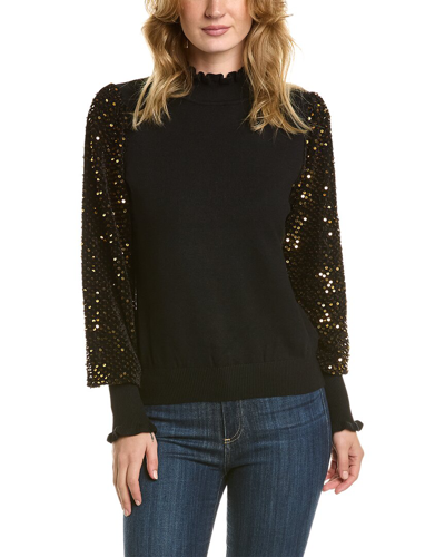 Shop Nicole Miller Sweater In Black