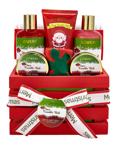 Lovery Bath And Body Christmas Gift Cherry Twinkle Bell Home Spa Set