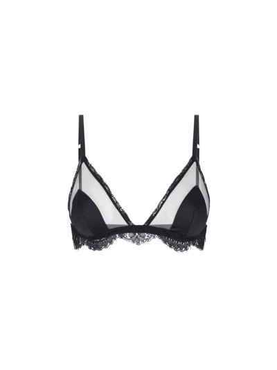 Shop Dolce & Gabbana Triangle Bra In Black  