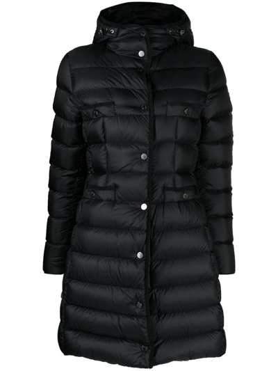 Shop Moncler `hirma` Long Padded Coat In Black  