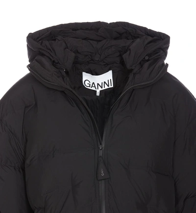 Shop Ganni Coats In Black