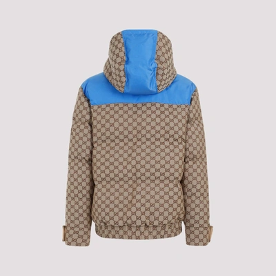 Shop Gucci Padded Jacket In Nude &amp; Neutrals