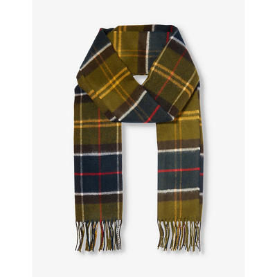 Shop Barbour Men's Classic Yaxley Checked Woven Scarf