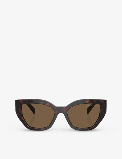 Prada Cat-eye-sonnenbrille In Schildpattoptik In Brown