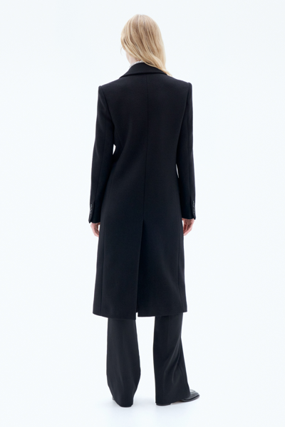 Shop Filippa K 93 Slim Wool Coat In Black