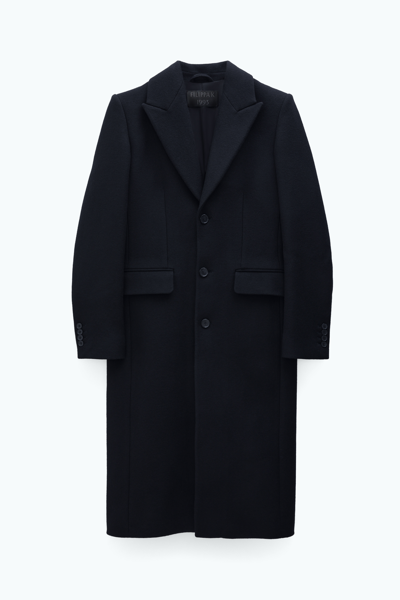 Shop Filippa K 93 Slim Wool Coat In Black