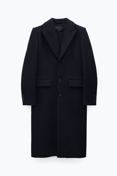 Filippa K 93 Slim Wool Coat In Black