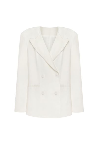 Shop Milla Panache White Single-breasted Blazer, Xo Xo