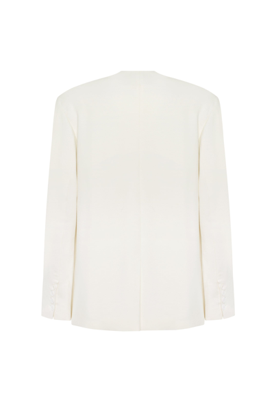 Milla Panache White Single-breasted Blazer, Xo Xo In White
