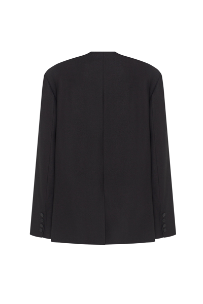 Milla Panache Black Single-breasted Blazer, Xo Xo In Black