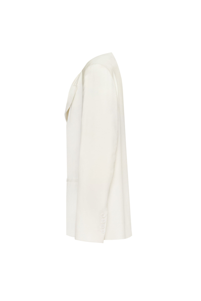 Milla Panache White Single-breasted Blazer, Xo Xo In White
