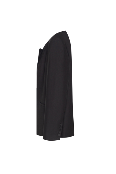 Milla Panache Black Single-breasted Blazer, Xo Xo In Black
