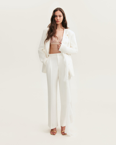 Shop Milla High-rise White Suit Pants, Xo Xo