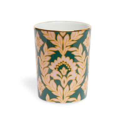 La Doublej Leaf-print Porcelain Cup In Green Garland