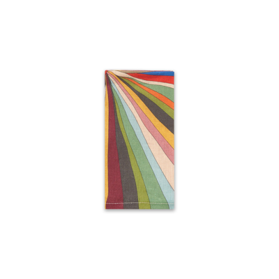 Shop La Doublej Large Napkins Set Of 2 (45x45) In Rainbow Rays