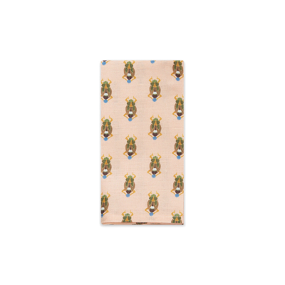 Shop La Doublej Large Napkins Set Of 2 (45x45) In Pink Scarab