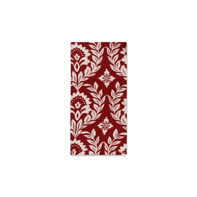 Shop La Doublej Large Napkins Set Of 2 (45x45) In Bordeaux Garland