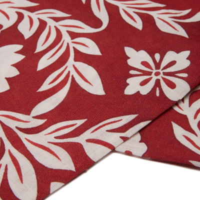 La Doublej Large Tablecloth (180x350) In Garland Bordeaux