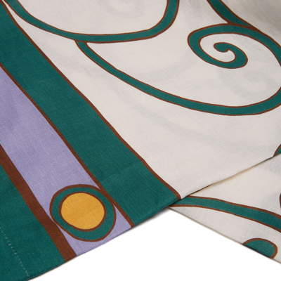 Shop La Doublej Large Tablecloth (180x350) In Cortile Lilac